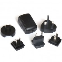 High efficiency! SAA, CE, BS, UL, KC Listed 5V 2.5A interchangeable power adapters, 12.5W USB Charger with EU, UK, AU, KR, US plugs.